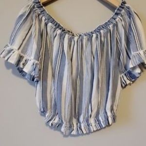 Cropped off the shoulder top